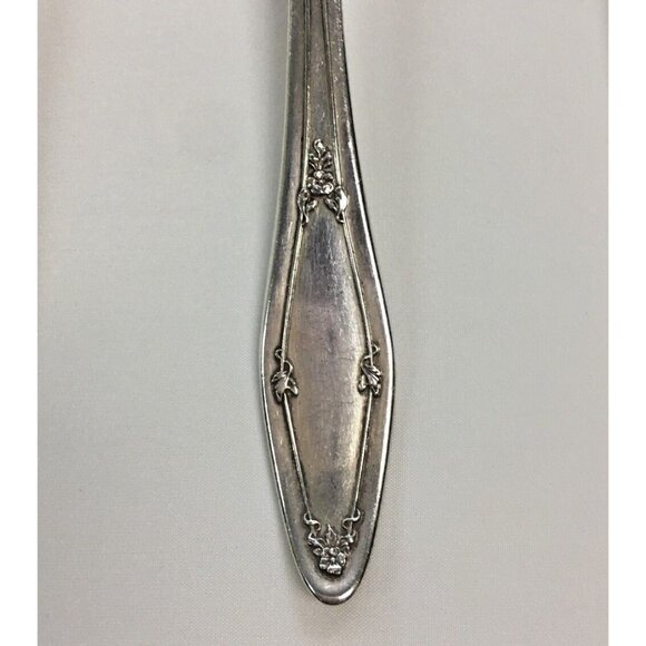 Antique 1915 De Sancy-Roseland Silverplate Meat Fork 8" Holmes & Edwards IS - Picture 1 of 7